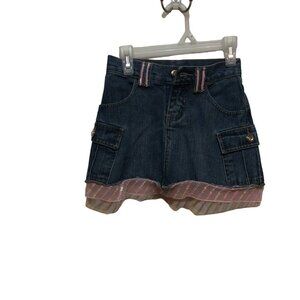 Ponytails Girls Blue Jean Denim Skirt Size 7 sku2